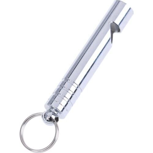 Survival Whistle Stainless Steel Key Chain Lifesaving Emergency SOS Outdoor
