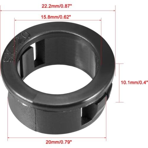 UXCELL Black 10 Pcs 20/28mm Mounted Diameter Snap in Cable Hose Bushing Plastic Locking Protective Grommet Universal Hole Cover