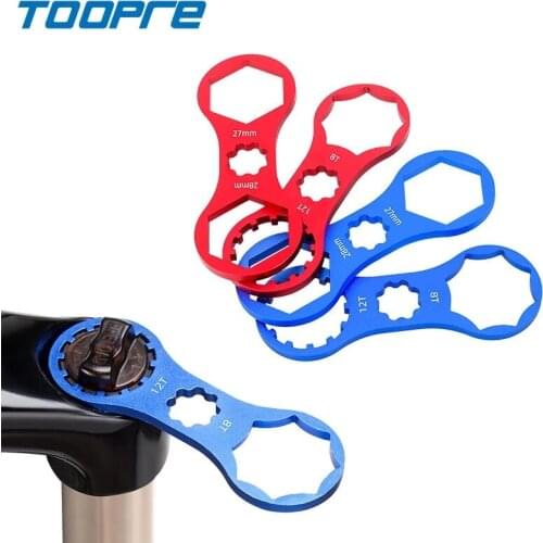 TOOPRE MTB Bicycle Aluminum Front Fork Wrench for Suntour XCM/XCR/XCT/RST Mountain Bike Fork CAP Spanner Disassembly Repair Tool