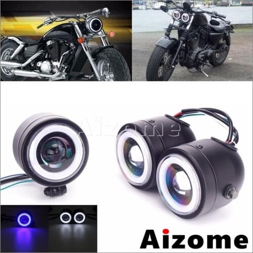 Vintage Motorcycle LED Head Lamps Cafe Racer Headlamp Hi/Lo Beam Daytime Running Dual Headlight For Harley Chopper Bobber Suzuki