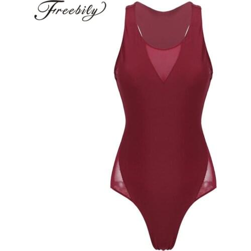 Womens One-piece Swimming Suit Round Neck Sleeveless Racer Back Mesh Patchwork Athletic Swimsuit Swimwear Brach Bathing Suits