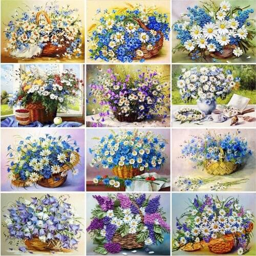 ZOOYA Diamond Painting Flower Full Square Drill Cross Stitch Diamond Embroidery Daisy Mosaic Sale Craft Kit Handmade Gift