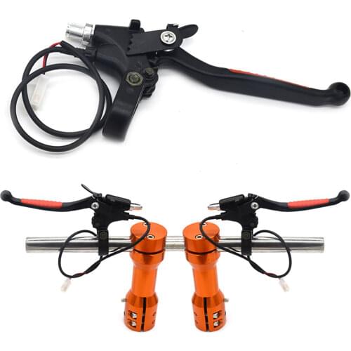 1 Pair Aluminium Parking Power Cut Electric Bicycle Left Right Brake Levers Universal E-Bike Scooter Brakes Handles Replacement