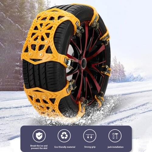 1PC Universal Anti-slip Emergency Car Tire Snow Chain Winter Ice Road Tire Wheel Chain For Outdoor Jeep SUV Pickup 4WD 4X4 UTE