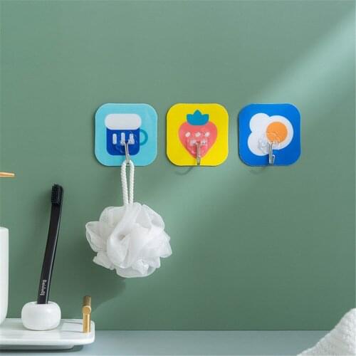 1Pcs 6*6cm Sucker Hook Strong Transparent Suction Cup Sucker Wall Hooks Hanger for Kitchen Bathroom Bathroom Hanger Storage Box