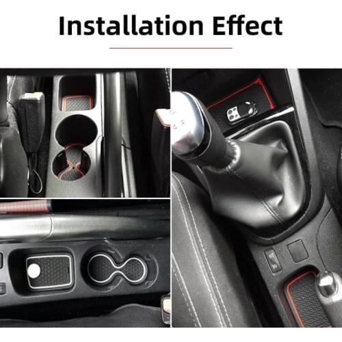 10Pcs Door Groove Mat for Renault Clio 4 Interior Decoration Anti-Slip Gate Slot Cup Pad Car Styling