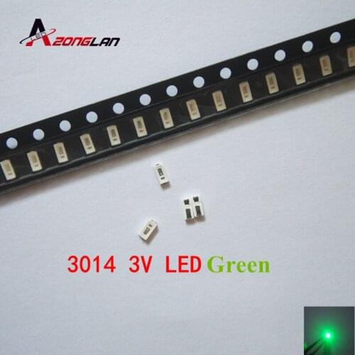 3014 SMD LED 50pcs Chip green Ultra Bright 0.2W 7-9LM 30mA 3V Surface Mount Chip Light Emitting Diode Lamp SMD 3014 LED Bead