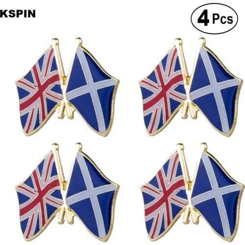 United Kingdom & Scotland Flag Badge Pin Lapel Pin Badge Brooch Icons 4pcs