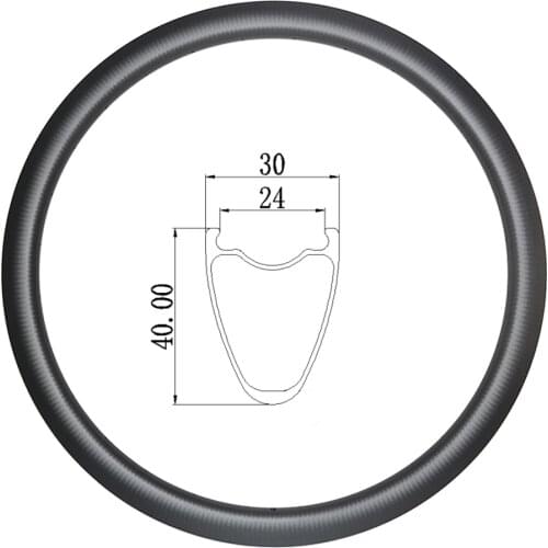 40mm Height 30mm Wide Road Disc Brake Gravel Bike Wheel 24mm Inner 700C UD 3K 12K Twill Matte Glossy 20h 24h 28h 32h Carbon Rim