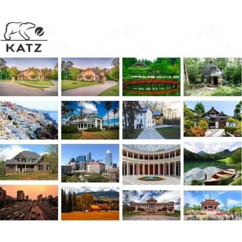 White Coastal Architecture Landscape Handmade Diy Diamond Painting Open-Air Garden Diamond Embroidery Home Decor Cross Stitch