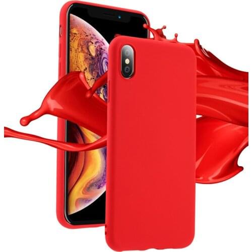 Luxury Soft Matte Color Cases Shockproof TPU Liquid Silicone Back Cover for iPhone 11 Pro X XR XS Max 5 5s SE 6 6s 7 8 plus Case