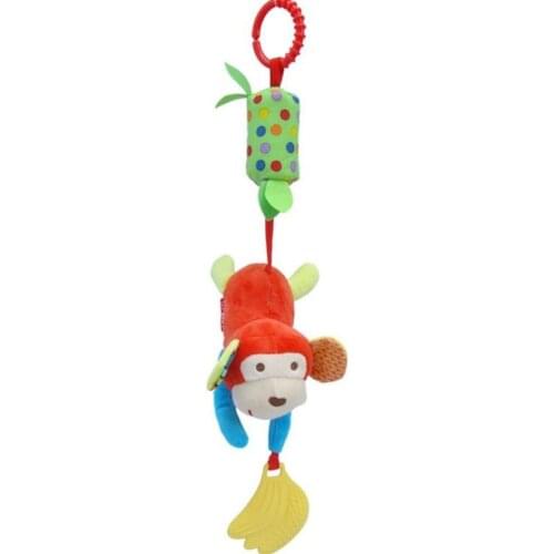 Baby Kids Rattles Toys Stroller Pram Crib Hanging Soft Plush Toys Animal Clip Baby Crib Bed Hanging Bells Toys