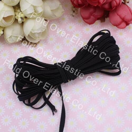 FOE 1/8 skinny elastic ribbon, High quality black skinny elastic ribbon,135 Yards per spool, Free shipping