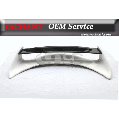 FRP Fiber Glass MS Style Rear Spoiler with Carbon Fiber Blade & End Caps Fit For 1992-1997 Mazda RX7 FD3S
