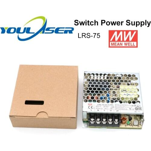 Meanwell LRS-75 Switching Power Supply 12V 6A / 24V 3.2A 75W Original MW Taiwan Brand for Laser Controller