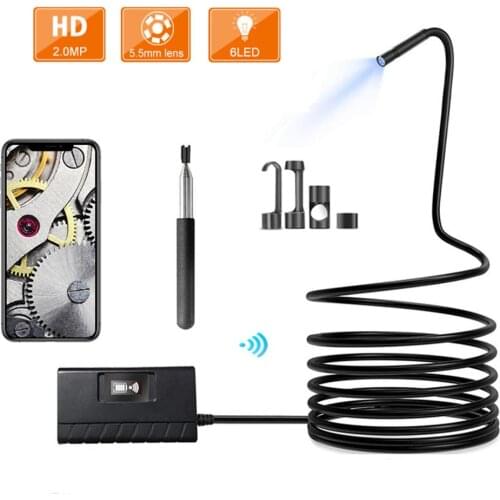 5.5 mm Wifi Endoscope Camera 2MP HD Camera USB Endoscope Borescope IOS Endoscope For Iphone Tablet