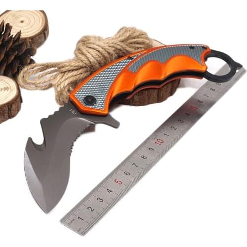 Karambit Folding Knife Tactical Pocket Knife Outdoor Hunting 5Cr15Mov Blade Camping Survival Claw Knives EDC Multi Tool