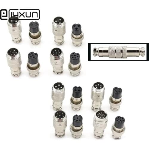 1set 12mm / 16mm 2P 3P 4P 5P 6P 7P 8P 9P Male & Female Butt Joint Connector Kit GX12 GX16 Socket + Plug Aviation Plug Interface