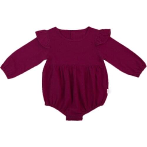 Fashion 2019 Autumn Newborn Infant Baby Girls Rompers Cute Princess Kids Toddler Ruffle Long Sleeve Sunsuit Jumpsuit Outfits