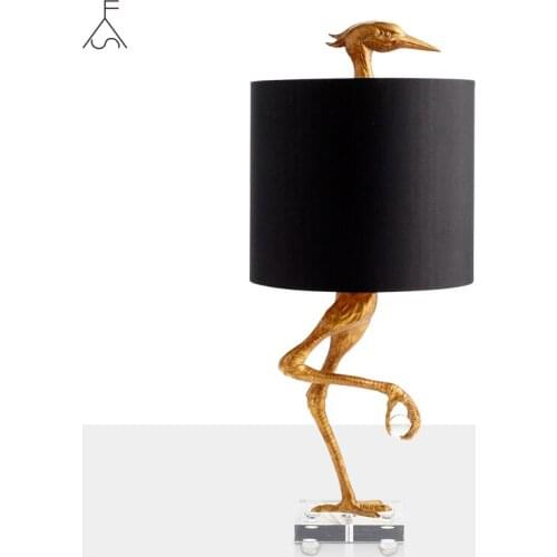 Creative Design Ostrich Shape Table Lamp American and Western Living Room Bedroom Desk Lamp Modern Art Home Deco Light Luminaire