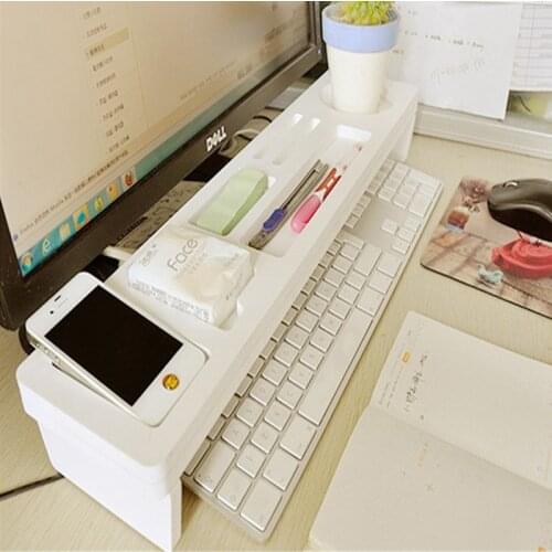 Desk Storage Shelf Office Desktop Organizer Phone Keyboard Storage Pen Shelf Deskstop Organizer a shelves