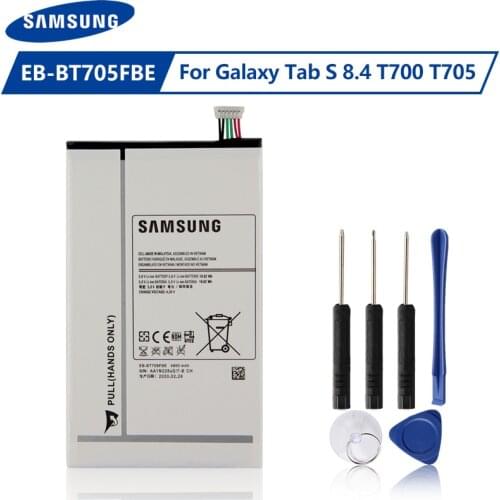 Original Samsung Battery EB-BT705FBC EB-BT705FBE For Samsung GALAXY Tab S 8.4 T700 T705 Genuine Replace Tablet Battery 4900mAh