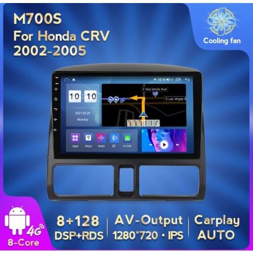 RDS Av Output Car Multimedia Radio Stereo Player For Honda CRV CR-V 2002 2003 2004 2005 GPS Navigation Built-in Cooling Fan