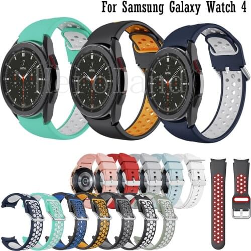 Strap Original For Samsung Galaxy 4 Classic 46mm / Samsung Galaxy Watch 4 44MM Smart Wristband Bracelet 20mm WatchBand Silicone