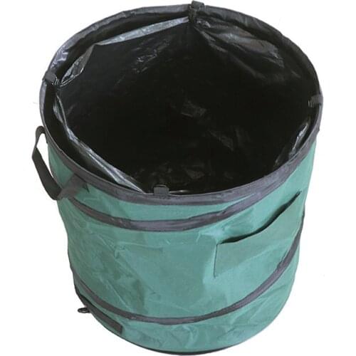 Large Capacity Garden Trash Can with Handles Portable Foldable Oxford Cloth Waterproof Waste Bag Waste Collection Container