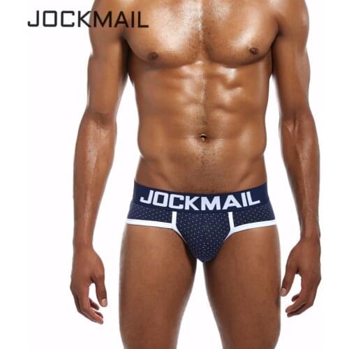 JOCKMAIL Brand Men Underwear sexy Dot playful Men Briefs calzoncillos hombre slips Cotton Men Bikini Brief cuecas Gay Underwear