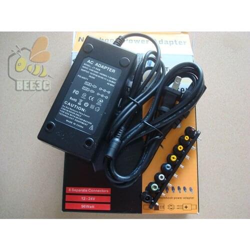 Universal Laptop Charger Notebook Power Adapter External Chargers 96W Adjust Voltage for HP DELL IBM Lenovo EU/US/UK Plug 100pcs