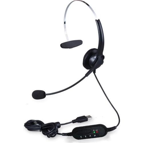 USB Call Center Headset with Microphone for Computer Desktop USB Connection SKYPE earphone headphone