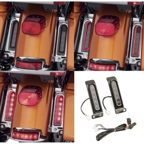 Electra Glo Keystone rear fender light FLTRU Auxiliary LED Run/Brake/Turn Lamps for harley FLHTCU Keystone saddlebag side light