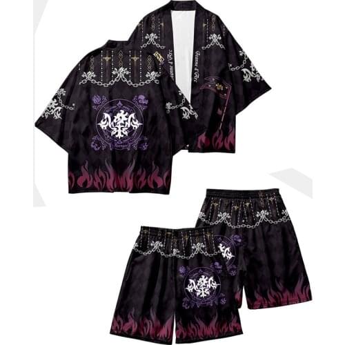 Anime Japanese FGO Kimono Haori Fate Grand Order Okita Souji Chiffon Cloak Men Women Yukata Cosplay Costume Cardigan Coat Unisex