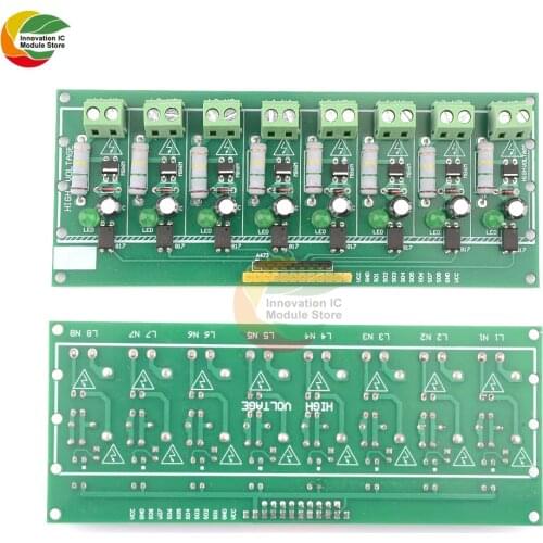 Ziqqucu AC 220V 8 Channel MCU TTL Level 8 Ch Optocoupler Isolation Test Board Isolated Detection Tester PLC Processors Module