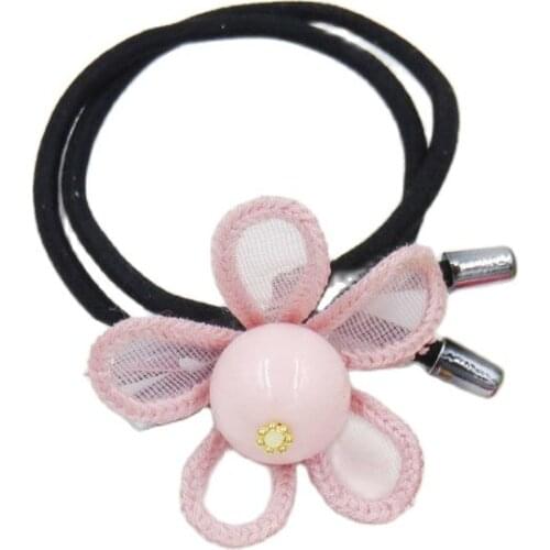 1PCS Creativity Net yarn Flowers Elastic Hair Bands Toys For Girl Handmade Bow Headband Scrunchy Kids Hair Accessories For Women