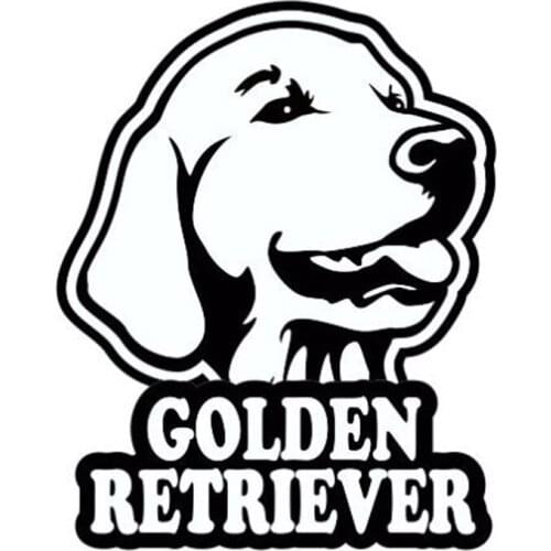 10.5cm*13.1cm Golden Retriever Dog Motorcycle Decor Car Sticker Vinyl S4-0747