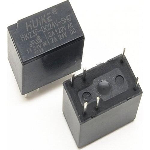 50PCS/LOT HUIKE Relay HK23F HK23F-DC24V-SHG 24V 2A 6 Pin 0.2W Power Relay