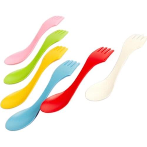 6 Pcs Spoon Fork Knife Cutlery Camping Hiking Spork Combo Travel Utensils Gadget