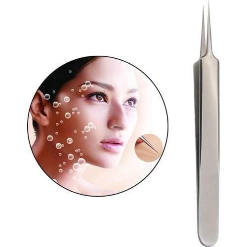Comedone Extractor Blackhead Remover Acne Cleaner Clip Tweezer Pimple Stainless Steel Acne Clip Cell Clamp Needle
