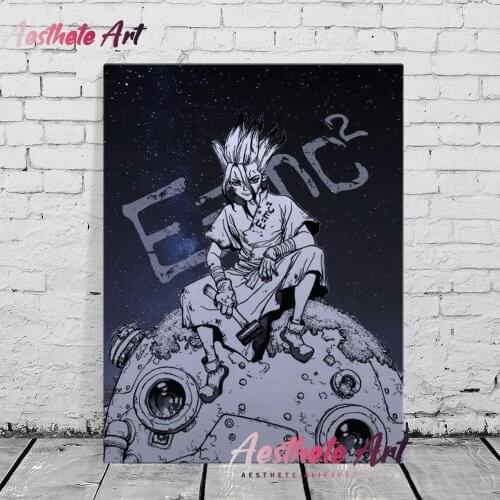 Doctor STONE Senku Ishigami Anime Home Decor Canvas Posters Prints Decoration Art Wall Pictures Manga Living Room Painting