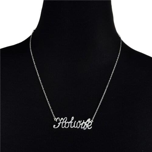 Europe/US fashion Hotwife Letter pendant lovely English word necklace gift for mom/girlfriend party jewelry
