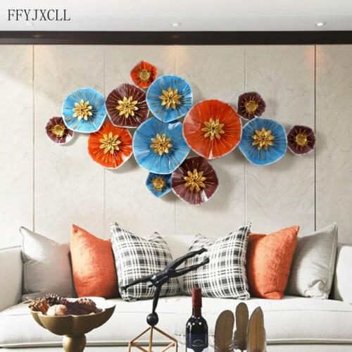 American-Style Living Room Background Wall Decoration Simple Three-dimensional Iron European-Style Creative Sofa Wall Pendant