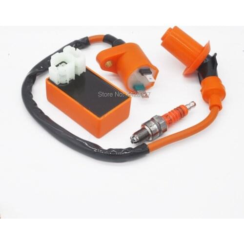 Racing Ignition Coil Spark Plug CDI For Gy6 Scooter Go Kart ATV 50cc 125cc 150cc