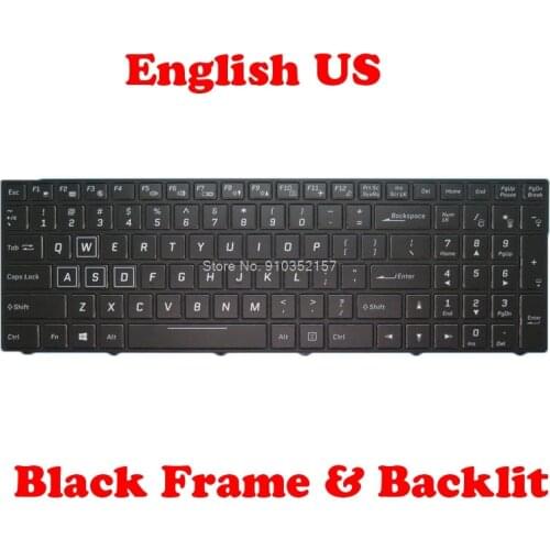 US JP Keyboard For CLEVO N850 CVM15F20J0J4309 6-80-N85H0-211-1 CVM15F20J0J430E CVM15F2300J430M 6-80-N85H3-191-1 CVM15F26D0J430E