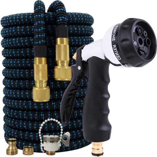 New Wear-Resistant Telescopic Hose Flexible Garden Watering Hose Multifunctional Water Gun Household High-Pressure Cleaner