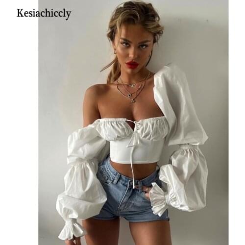 Блузки с рукавом KESIACHICCLY China At AliExpress