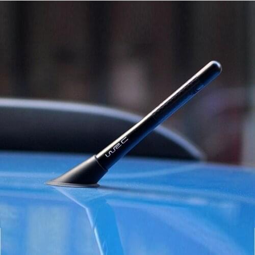 Delicate Black Fiber Carbon Short Antenna Radio Car Aerial Antenna For renault duster megane 2 logan renault clio Koleos