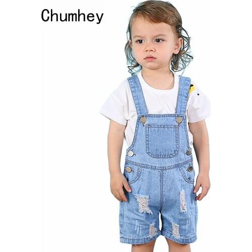 Chumhey 1-4T Toddler Short Overalls Summer Boys Girls Thin Denim Jeans Kids Jumpsuit Infant Clothing Bebe Clothes Kids Shorts