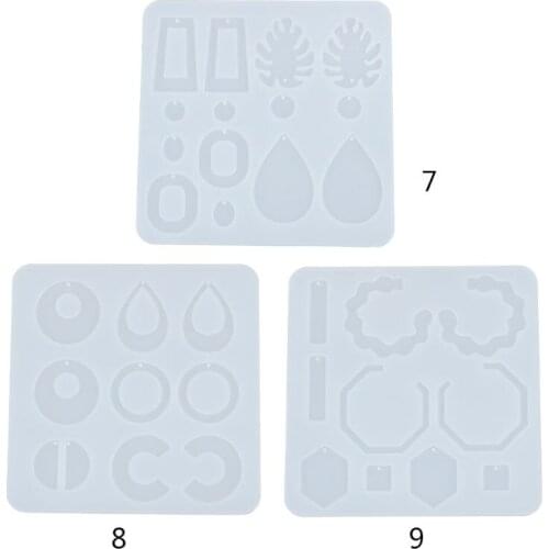 Crystal Epoxy Resin Mold Earring Pendant Casting Silicone Mould DIY Crafts Jewelry Making Tools